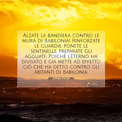 Geremia 51:12 RIV Immagine del Versetto della Bibbia