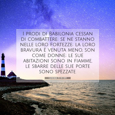 Geremia 51:30 RIV Immagine del Versetto della Bibbia