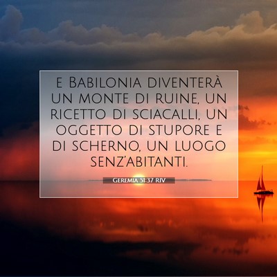Geremia 51:37 RIV Immagine del Versetto della Bibbia