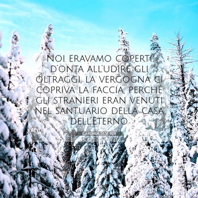 Geremia 51:51 RIV Immagine del Versetto della Bibbia