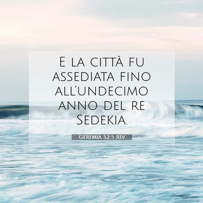 Geremia 52:5 Versetto della Bibbia Spiegato