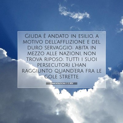 Lamentazioni 1:3 Versetto della Bibbia Spiegato