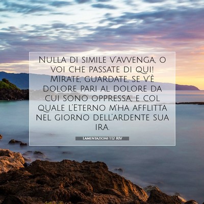 Lamentazioni 1:12 Versetto della Bibbia Spiegato