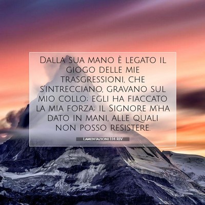 Lamentazioni 1:14 Versetto della Bibbia Spiegato