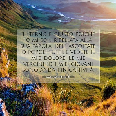 Lamentazioni 1:18 Versetto della Bibbia Spiegato