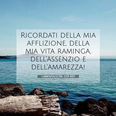 Lamentazioni 3:19 RIV Immagine del Versetto della Bibbia