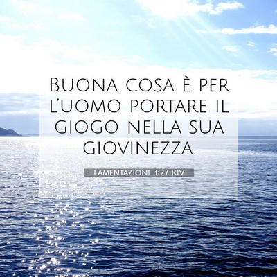 Lamentazioni 3:27 RIV Immagine del Versetto della Bibbia