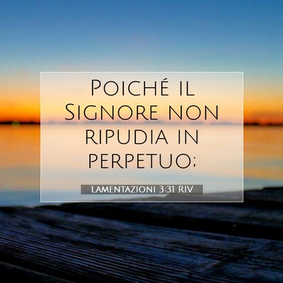 Lamentazioni 3:31 RIV Immagine del Versetto della Bibbia