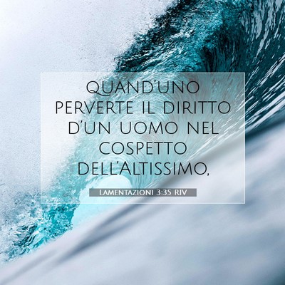 Lamentazioni 3:35 Versetto della Bibbia Spiegato