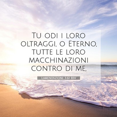 Lamentazioni 3:61 RIV Immagine del Versetto della Bibbia