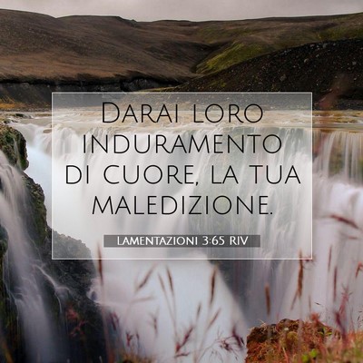 Lamentazioni 3:65 Versetto della Bibbia Spiegato