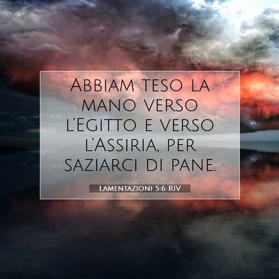 Lamentazioni 5:6 Versetto della Bibbia Spiegato