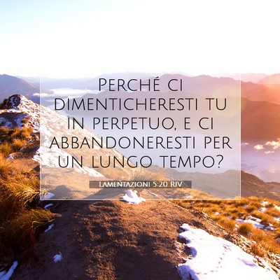 Lamentazioni 5:20 RIV Immagine del Versetto della Bibbia