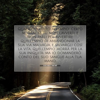 Ezechiele 3:18 RIV Immagine del Versetto della Bibbia