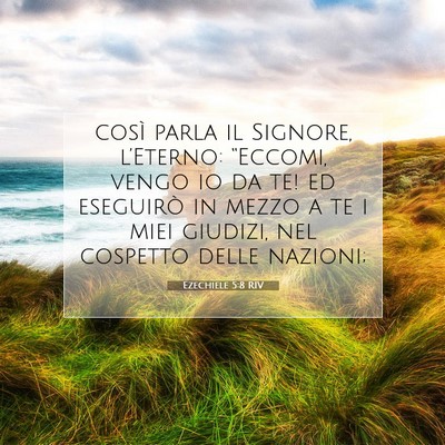 Ezechiele 5:8 RIV Immagine del Versetto della Bibbia