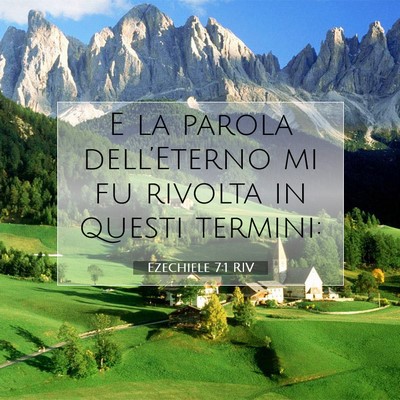 Ezechiele 7:1 RIV Immagine del Versetto della Bibbia