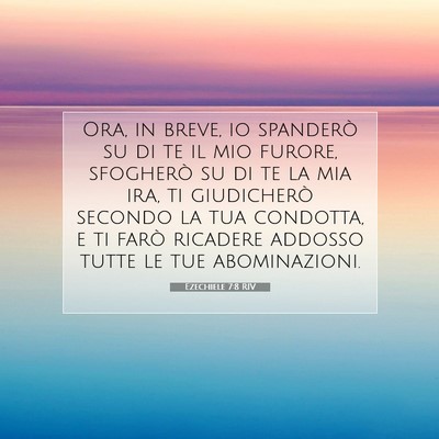 Ezechiele 7:8 RIV Immagine del Versetto della Bibbia