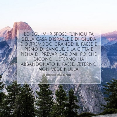 Ezechiele 9:9 RIV Immagine del Versetto della Bibbia