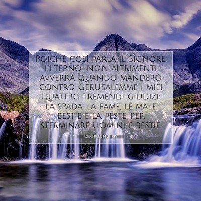 Ezechiele 14:21 RIV Immagine del Versetto della Bibbia
