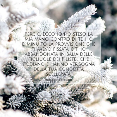 Ezechiele 16:27 RIV Immagine del Versetto della Bibbia