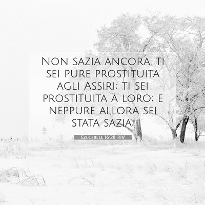 Ezechiele 16:28 RIV Immagine del Versetto della Bibbia