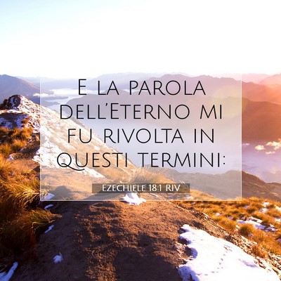 Ezechiele 18:1 Versetto della Bibbia Spiegato