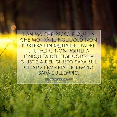 Ezechiele 18:20 RIV Immagine del Versetto della Bibbia