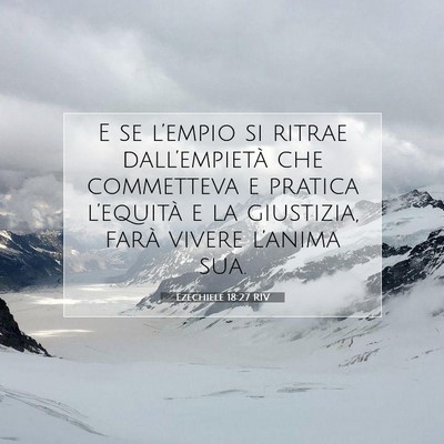 Ezechiele 18:27 RIV Immagine del Versetto della Bibbia