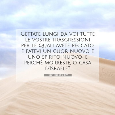 Ezechiele 18:31 RIV Immagine del Versetto della Bibbia
