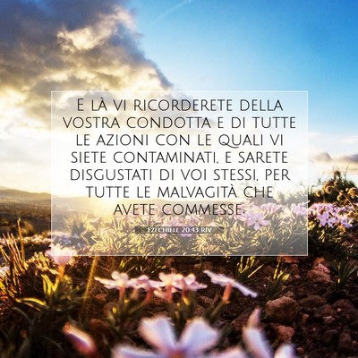 Ezechiele 20:43 RIV Immagine del Versetto della Bibbia