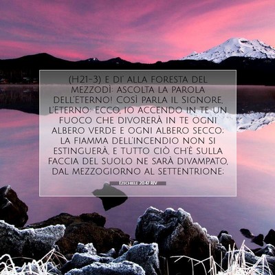 Ezechiele 20:47 RIV Immagine del Versetto della Bibbia