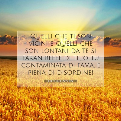 Ezechiele 22:5 Versetto della Bibbia Spiegato