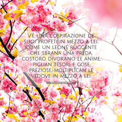 Ezechiele 22:25 RIV Immagine del Versetto della Bibbia