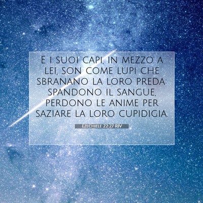 Ezechiele 22:27 RIV Immagine del Versetto della Bibbia