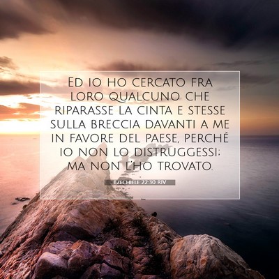 Ezechiele 22:30 RIV Immagine del Versetto della Bibbia