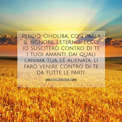 Ezechiele 23:22 RIV Immagine del Versetto della Bibbia