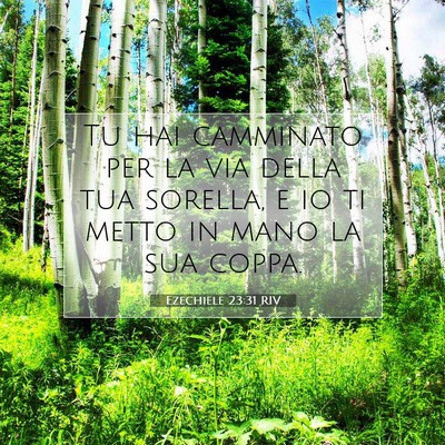 Ezechiele 23:31 RIV Immagine del Versetto della Bibbia