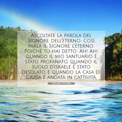 Ezechiele 25:3 RIV Immagine del Versetto della Bibbia