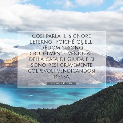 Ezechiele 25:12 RIV Immagine del Versetto della Bibbia