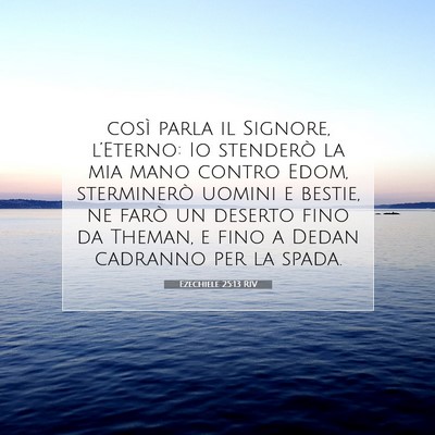 Ezechiele 25:13 RIV Immagine del Versetto della Bibbia