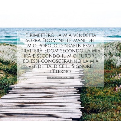 Ezechiele 25:14 RIV Immagine del Versetto della Bibbia