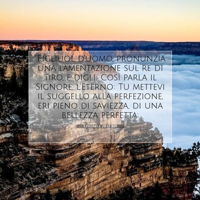 Ezechiele 28:12 RIV Immagine del Versetto della Bibbia