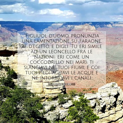 Ezechiele 32:2 RIV Immagine del Versetto della Bibbia
