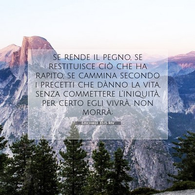 Ezechiele 33:15 Versetto della Bibbia Spiegato