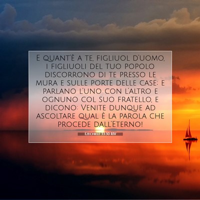 Ezechiele 33:30 RIV Immagine del Versetto della Bibbia