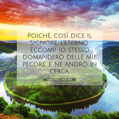 Ezechiele 34:11 RIV Immagine del Versetto della Bibbia