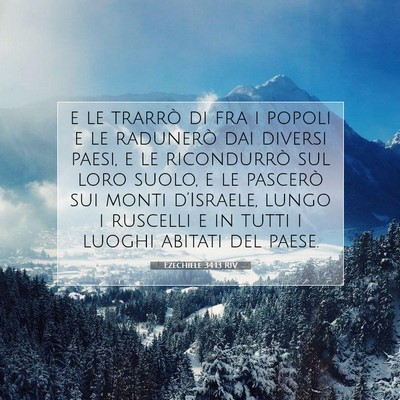 Ezechiele 34:13 RIV Immagine del Versetto della Bibbia