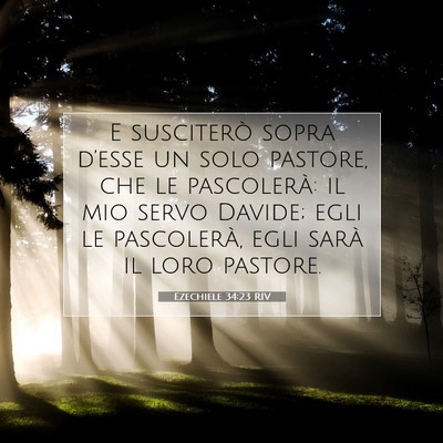 Ezechiele 34:23 RIV Immagine del Versetto della Bibbia