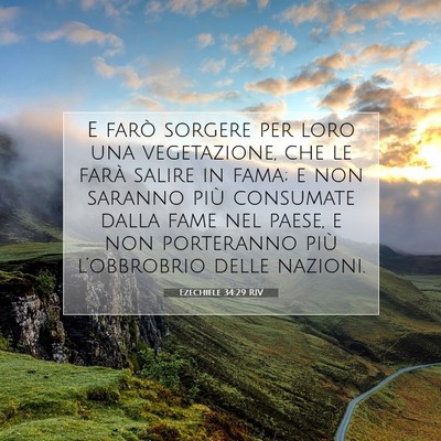 Ezechiele 34:29 RIV Immagine del Versetto della Bibbia