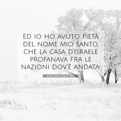 Ezechiele 36:21 RIV Immagine del Versetto della Bibbia